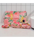 Cosmetic Bag | Pink Banksia | Cotton | Small